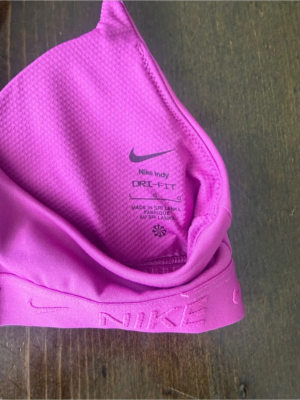 Nike Racerback Sports Bra, Girls Large, Magenta